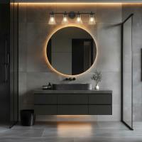 Four Light Vanity by Z-Lite - Belle Collection, Matte Black Finish - 7519-4V-MB