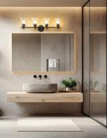 Four Light Vanity by Z-Lite - Belle Collection, Matte Black Finish - 7519-4V-MB