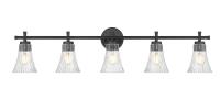 Five Light Vanity by Z-Lite - Belle Collection, Matte Black Finish - 7519-5V-MB