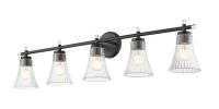 Five Light Vanity by Z-Lite - Belle Collection, Matte Black Finish - 7519-5V-MB