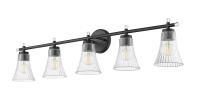 Five Light Vanity by Z-Lite - Belle Collection, Matte Black Finish - 7519-5V-MB