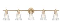 Five Light Vanity by Z-Lite - Belle Collection, Modern Gold Finish - 7519-5V-MGLD