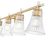 Five Light Vanity by Z-Lite - Belle Collection, Modern Gold Finish - 7519-5V-MGLD