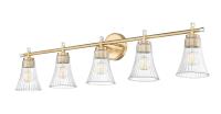 Five Light Vanity by Z-Lite - Belle Collection, Modern Gold Finish - 7519-5V-MGLD