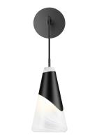 One Light Wall Sconce by Z-Lite - Aimie Collection, Matte Black Finish - 828-1S-MB