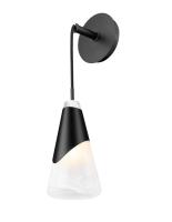 One Light Wall Sconce by Z-Lite - Aimie Collection, Matte Black Finish - 828-1S-MB