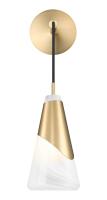 One Light Wall Sconce by Z-Lite - Aimie Collection, Modern Gold Finish - 828-1S-MGLD