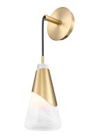 One Light Wall Sconce by Z-Lite - Aimie Collection, Modern Gold Finish - 828-1S-MGLD