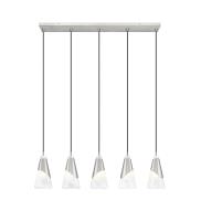 Five Light Linear Chandelier by Z-Lite - Aimie Collection, Brushed Nickel Finish - 828P6-5L-BN