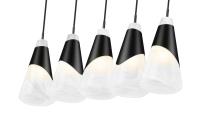 Five Light Linear Chandelier by Z-Lite - Aimie Collection, Matte Black Finish - 828P6-5L-MB