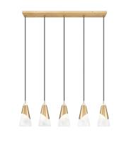Five Light Linear Chandelier by Z-Lite - Aimie Collection, Modern Gold Finish - 828P6-5L-MGLD