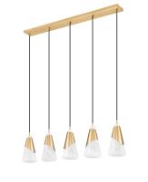 Five Light Linear Chandelier by Z-Lite - Aimie Collection, Modern Gold Finish - 828P6-5L-MGLD