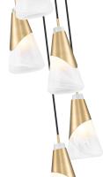 Five Light Chandelier by Z-Lite - Aimie Collection, Modern Gold Finish - 828P6-5R-MGLD