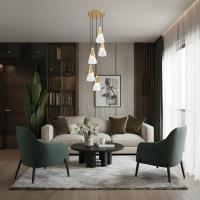 Five Light Chandelier by Z-Lite - Aimie Collection, Modern Gold Finish - 828P6-5R-MGLD