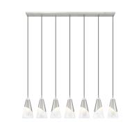 Seven Light Linear Chandelier by Z-Lite - Aimie Collection, Brushed Nickel Finish - 828P6-7L-BN