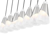 Seven Light Linear Chandelier by Z-Lite - Aimie Collection, Brushed Nickel Finish - 828P6-7L-BN