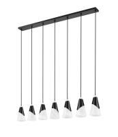 Seven Light Linear Chandelier by Z-Lite - Aimie Collection, Matte Black Finish - 828P6-7L-MB