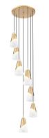 Seven Light Chandelier by Z-Lite - Aimie Collection, Modern Gold Finish - 828P6-7R-MGLD