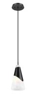 One Light Pendant by Z-Lite - Aimie Collection, Matte Black Finish - 828P6-MB