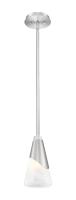 One Light Pendant by Z-Lite - Aimie Collection, Brushed Nickel Finish - 828P6-ROD-BN