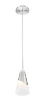 One Light Pendant by Z-Lite - Aimie Collection, Brushed Nickel Finish - 828P6-ROD-BN