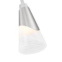 One Light Pendant by Z-Lite - Aimie Collection, Brushed Nickel Finish - 828P6-ROD-BN