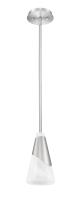 One Light Pendant by Z-Lite - Aimie Collection, Brushed Nickel Finish - 828P6-ROD-BN