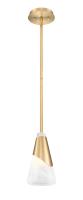One Light Pendant by Z-Lite - Aimie Collection, Modern Gold Finish - 828P6-ROD-MGLD