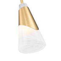 One Light Pendant by Z-Lite - Aimie Collection, Modern Gold Finish - 828P6-ROD-MGLD