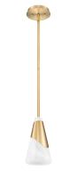 One Light Pendant by Z-Lite - Aimie Collection, Modern Gold Finish - 828P6-ROD-MGLD