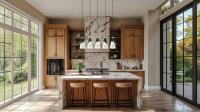 Five Light Linear Chandelier by Z-Lite - Aimie Collection, Matte Black Finish - 828P7-5L-MB