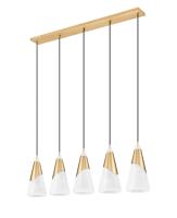 Five Light Linear Chandelier by Z-Lite - Aimie Collection, Modern Gold Finish - 828P7-5L-MGLD