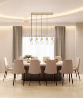 Five Light Linear Chandelier by Z-Lite - Aimie Collection, Modern Gold Finish - 828P7-5L-MGLD
