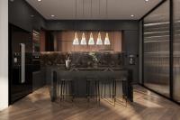 Five Light Linear Chandelier by Z-Lite - Aimie Collection, Modern Gold Finish - 828P7-5L-MGLD
