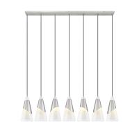 Seven Light Linear Chandelier by Z-Lite - Aimie Collection, Brushed Nickel Finish - 828P7-7L-BN