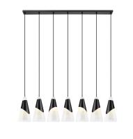 Seven Light Linear Chandelier by Z-Lite - Aimie Collection, Matte Black Finish - 828P7-7L-MB