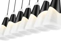 Seven Light Linear Chandelier by Z-Lite - Aimie Collection, Matte Black Finish - 828P7-7L-MB