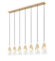 Seven Light Linear Chandelier by Z-Lite - Aimie Collection, Modern Gold Finish - 828P7-7L-MGLD