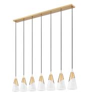 Seven Light Linear Chandelier by Z-Lite - Aimie Collection, Modern Gold Finish - 828P7-7L-MGLD