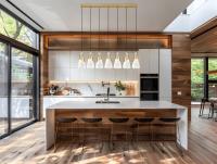 Seven Light Linear Chandelier by Z-Lite - Aimie Collection, Modern Gold Finish - 828P7-7L-MGLD