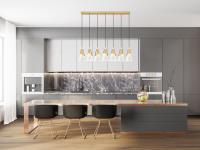 Seven Light Linear Chandelier by Z-Lite - Aimie Collection, Modern Gold Finish - 828P7-7L-MGLD