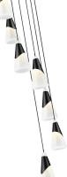 Seven Light Chandelier by Z-Lite - Aimie Collection, Matte Black Finish - 828P7-7R-MB