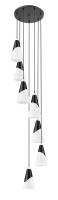Seven Light Chandelier by Z-Lite - Aimie Collection, Matte Black Finish - 828P7-7R-MB