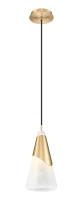 One Light Pendant by Z-Lite - Aimie Collection, Modern Gold Finish - 828P7-MGLD