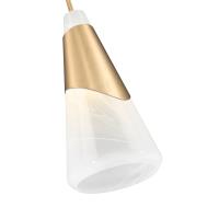 One Light Pendant by Z-Lite - Aimie Collection, Modern Gold Finish - 828P7-MGLD