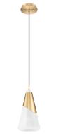 One Light Pendant by Z-Lite - Aimie Collection, Modern Gold Finish - 828P7-MGLD