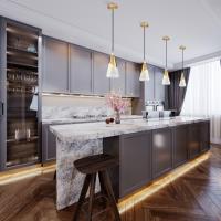 One Light Pendant by Z-Lite - Aimie Collection, Modern Gold Finish - 828P7-MGLD