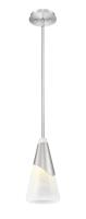 One Light Pendant by Z-Lite - Aimie Collection, Brushed Nickel Finish - 828P7-ROD-BN