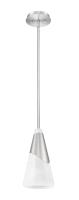 One Light Pendant by Z-Lite - Aimie Collection, Brushed Nickel Finish - 828P7-ROD-BN