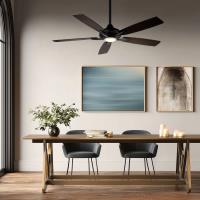52"Ceiling Fan by Minka Aire - Dyno Collection, Coal Black Finish - F1000-CL/DTW